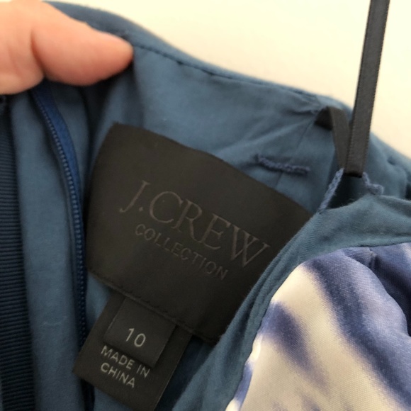 J. Crew | Strapless Silk Patterned Dress - Picture 6 of 11